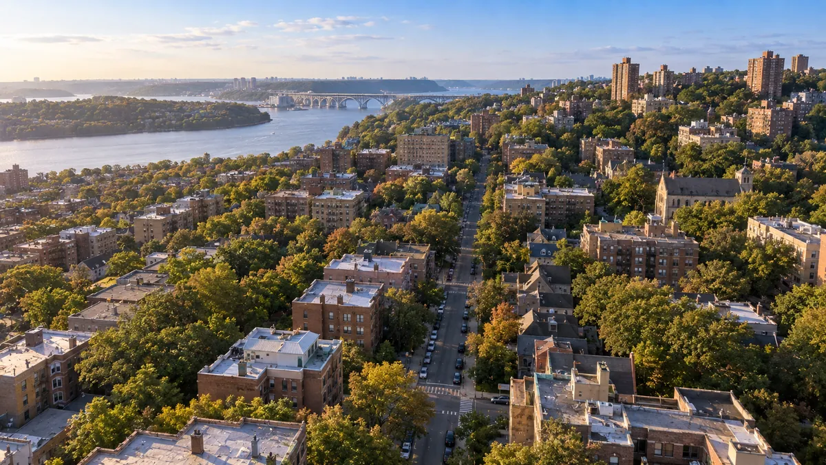Aerial view of Bronx, NY