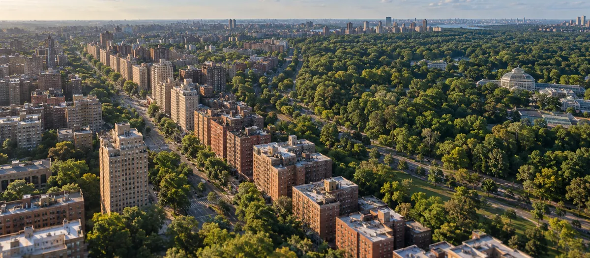 Aerial view of Bedford Park, NY