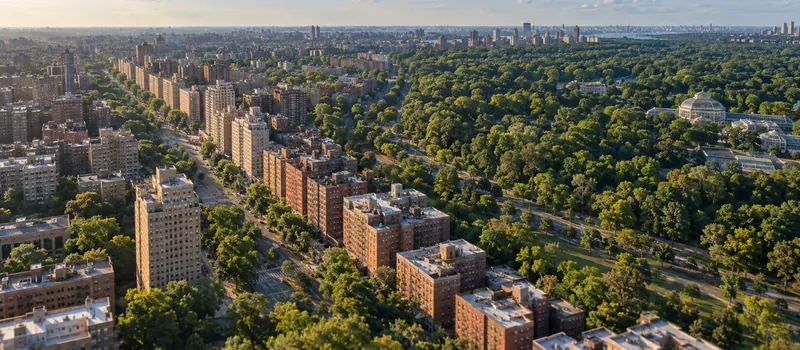 Aerial view of Bedford Park, NY