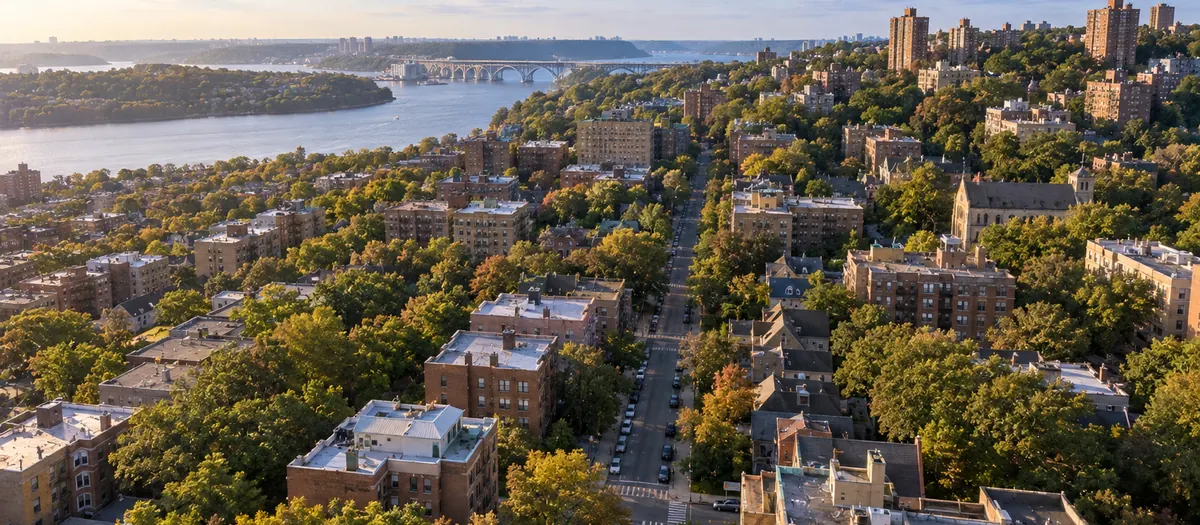 Aerial view of Bronx, NY