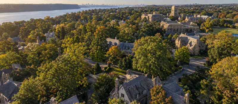 Aerial view of Fieldston, NY