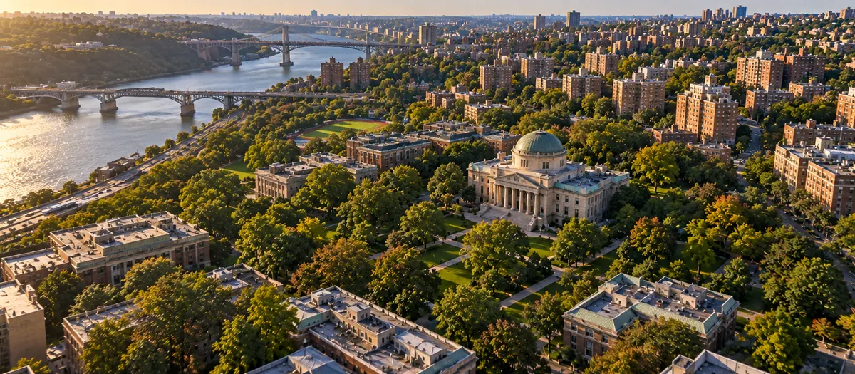 Aerial view of University Heights, NY